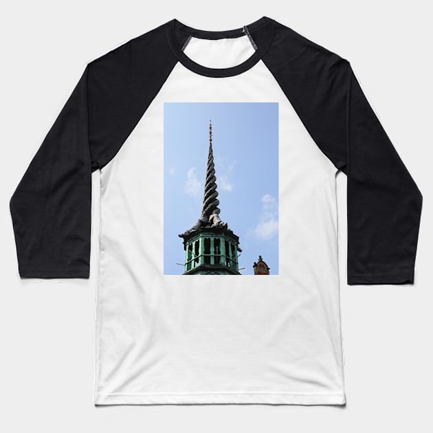 Copenhagen, City of Spires Baseball T-Shirt by Carole-Anne